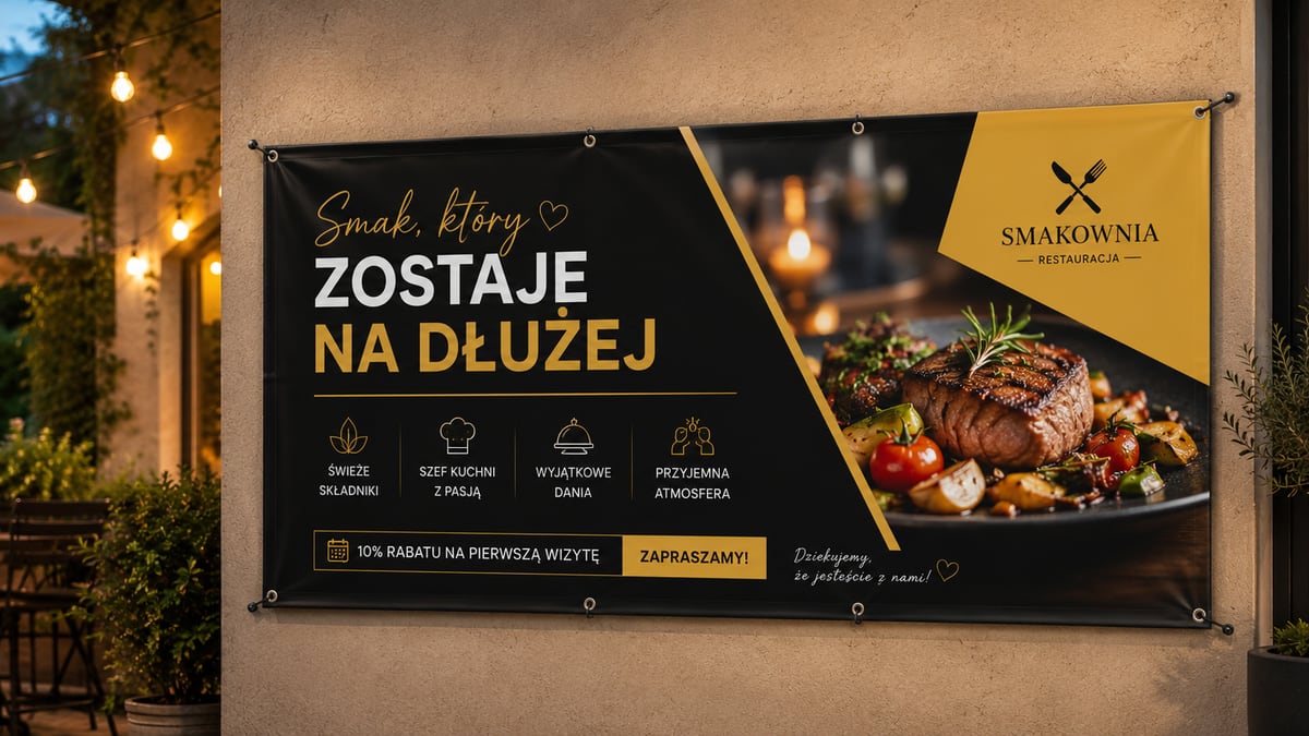 Porównanie dobrego i przeładowanego projektu banera