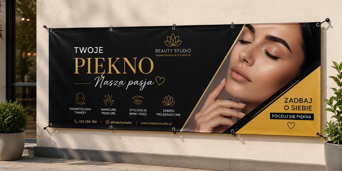 Projekt banera dla salonu beauty